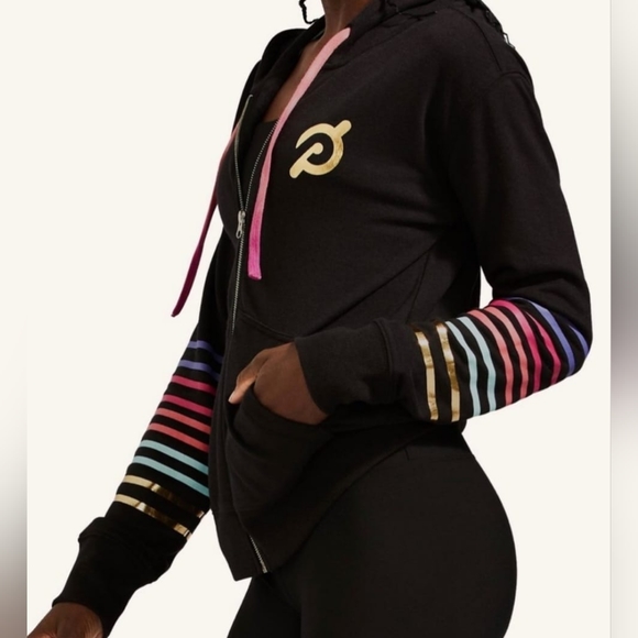 Peloton×Spiritual Gangster Women's Cotton & Rayon Blend Rainbow Hoodie Small - Picture 14 of 16